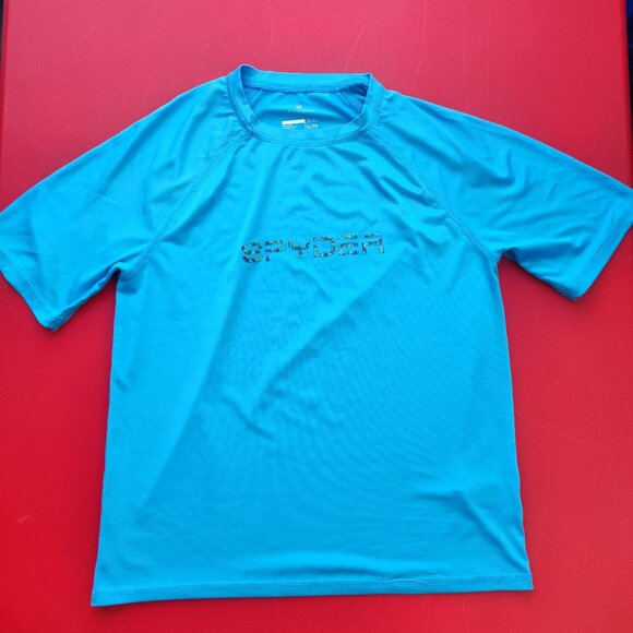 Spyder H2O rash guard  swim wear blue boy's size XL 14-16 - Picture 1 of 9